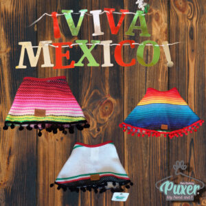 Zarape Multicolor “Fiestas Patrias” mascotas