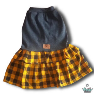 Vestido Cardigan Yellow With Black