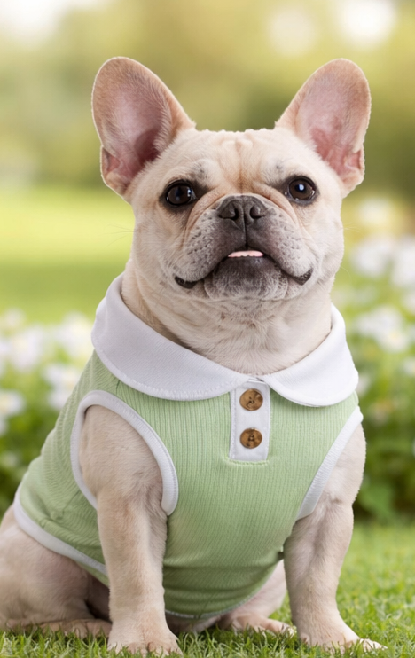 Tank Top Tipo Polo Verde Olivo - Imagen 4